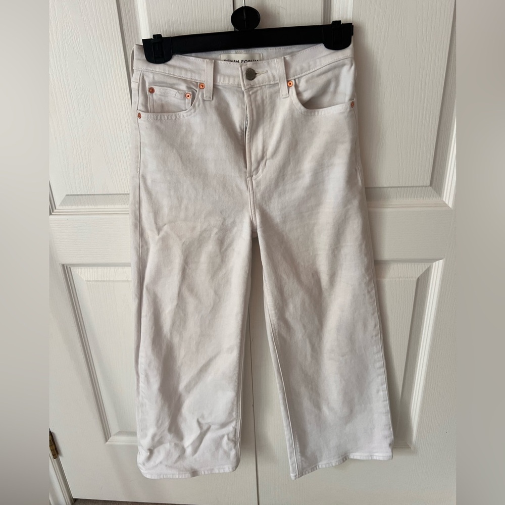 Denim Forum white wide leg Joan Wide Leg